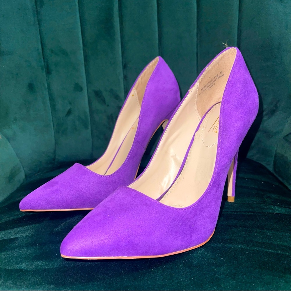 Purple Suede Pumps